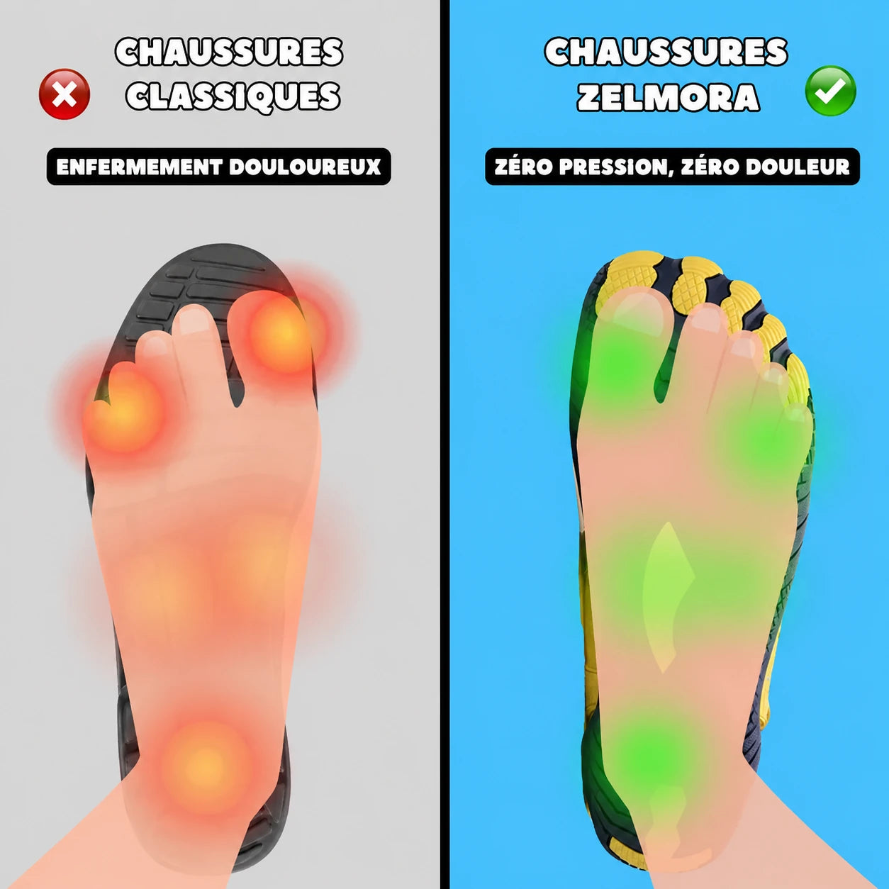 Zelmora™ Pro Avec Cuivre – Chaussures Pieds Nus Polyvalentes Connectées à La Terre