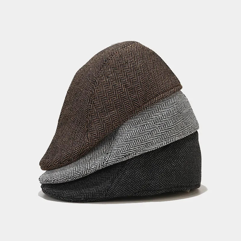 Béret Plat à Chevrons