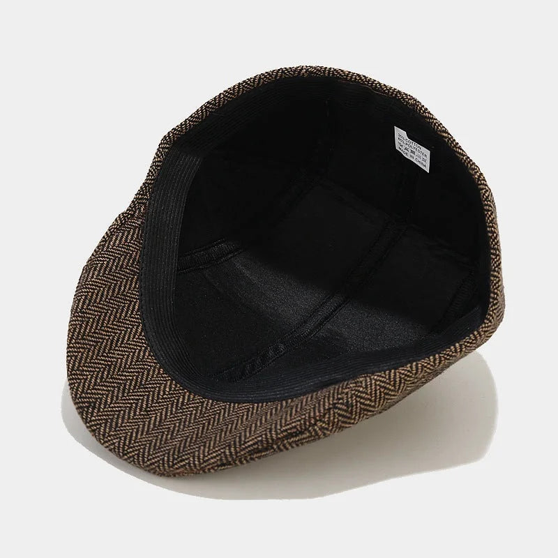Béret Plat à Chevrons