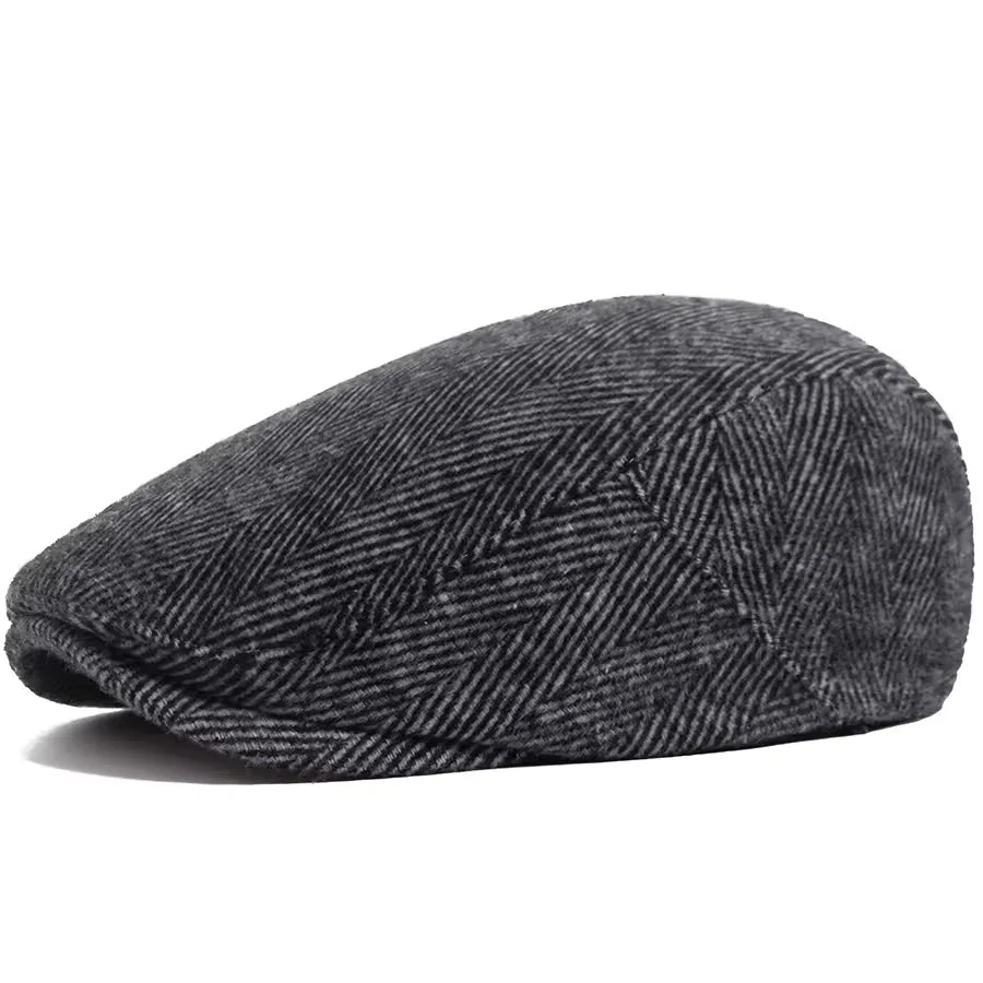 Béret en Laine à Chevrons