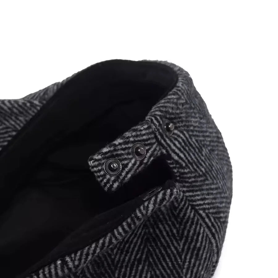 Béret en Laine à Chevrons