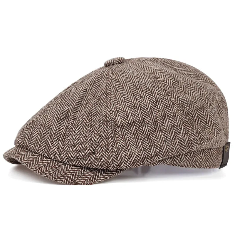 Béret en Laine à Chevrons