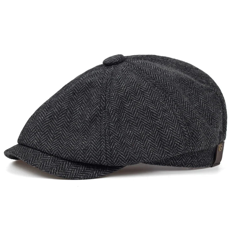 Béret en Laine à Chevrons