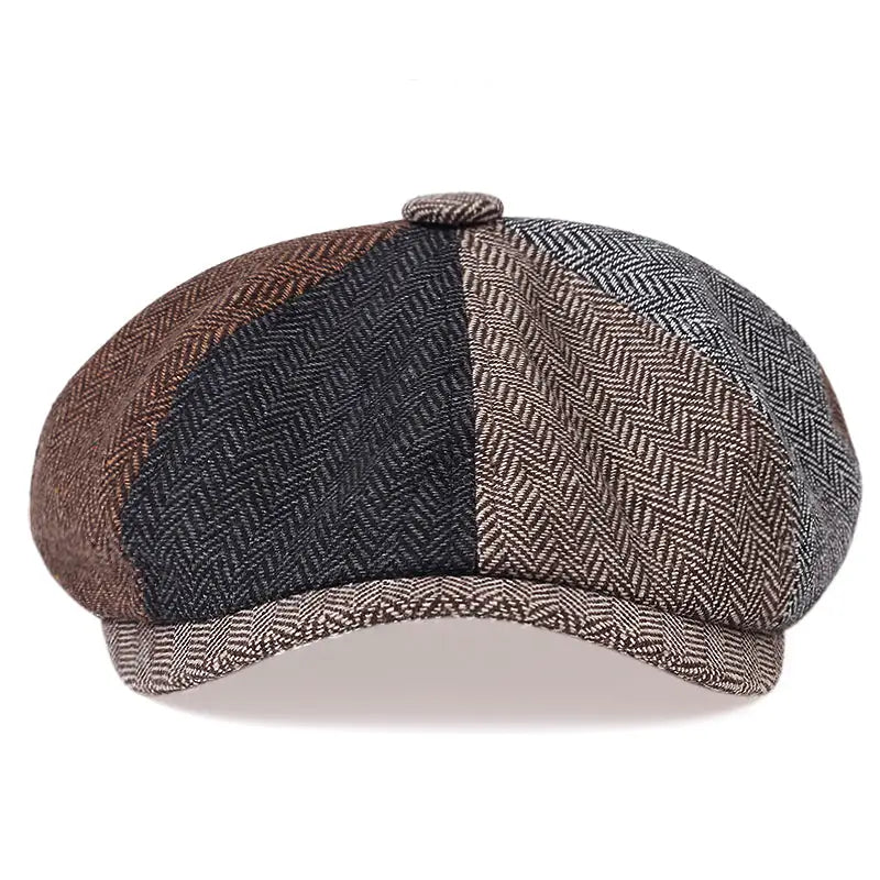 Béret en Laine à Chevrons