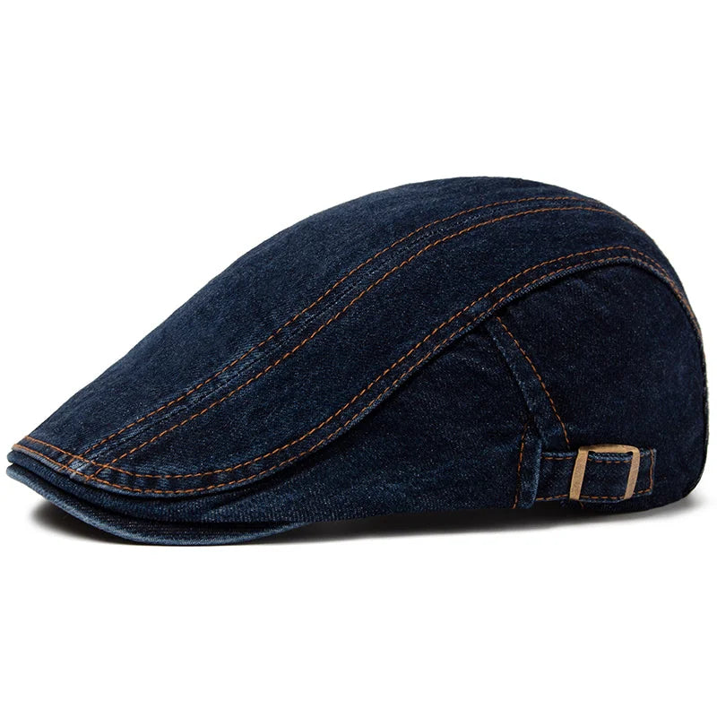 Béret Denim à Surpiqûres
