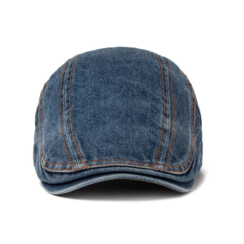 Béret Denim à Surpiqûres