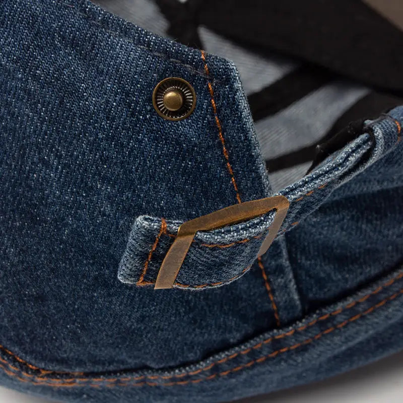 Béret Denim à Surpiqûres