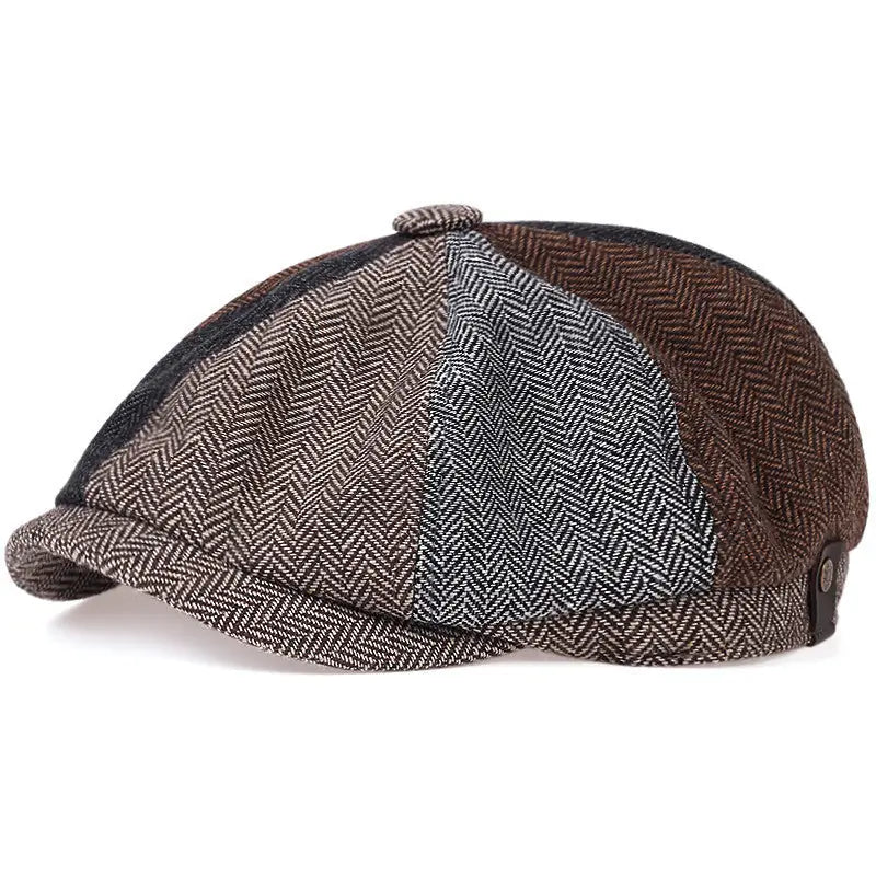 Béret en Laine à Chevrons