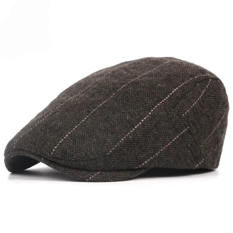 Béret à Chevrons et Fines Rayures